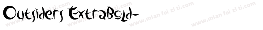 Outsiders ExtraBold字体转换